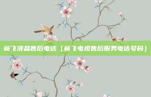 新飞液晶售后电话(新飞电视售后服务电话号码)