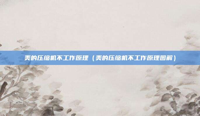美的压缩机不工作原理（美的压缩机不工作原理图解）