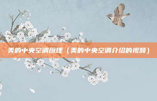 美的中央空调原理（美的中央空调介绍的视频）