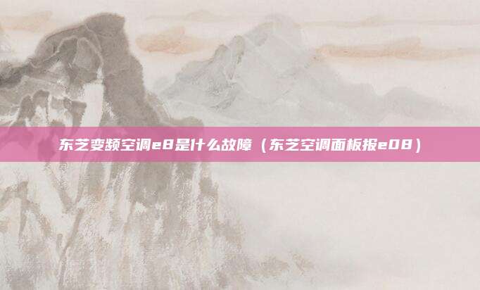 东芝变频空调e8是什么故障（东芝空调面板报e08）