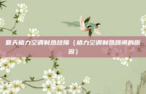 夏天格力空调制热故障（格力空调制热跳闸的原因）