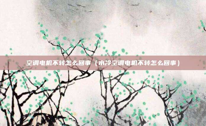 空调电机不转怎么回事（水冷空调电机不转怎么回事）