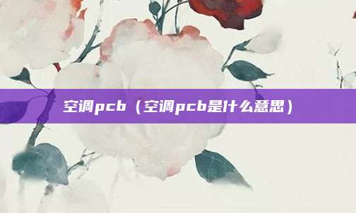 空调pcb（空调pcb是什么意思）