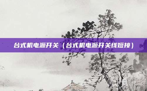 台式机电源开关（台式机电源开关线短接）
