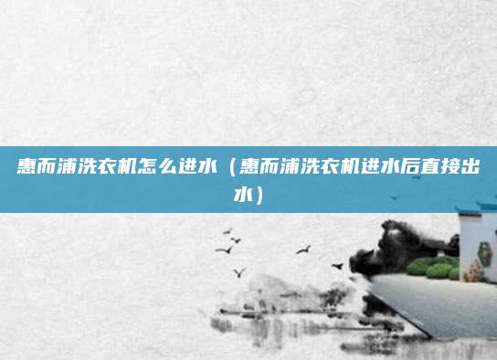 惠而浦洗衣机怎么进水（惠而浦洗衣机进水后直接出水）