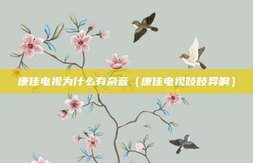 康佳电视为什么有杂音（康佳电视吱吱异响）