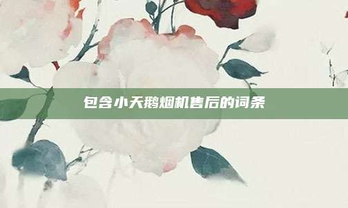 包含小天鹅烟机售后的词条