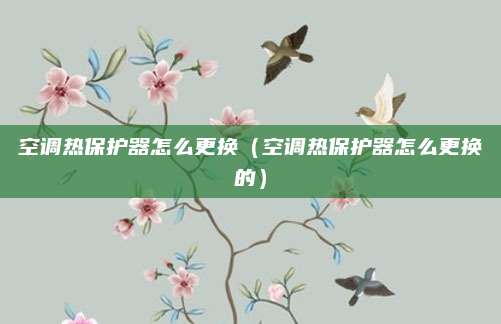 空调热保护器怎么更换(空调热保护器怎么更换的)