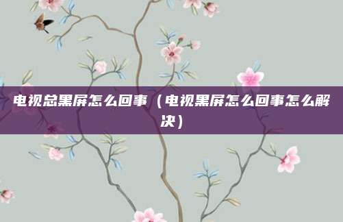 电视总黑屏怎么回事（电视黑屏怎么回事怎么解决）