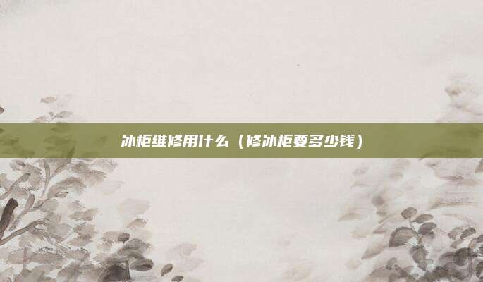 冰柜维修用什么（修冰柜要多少钱）