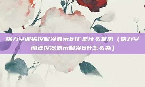 格力空调摇控制冷显示61F是什么意思（格力空调遥控器显示制冷61f怎么办）