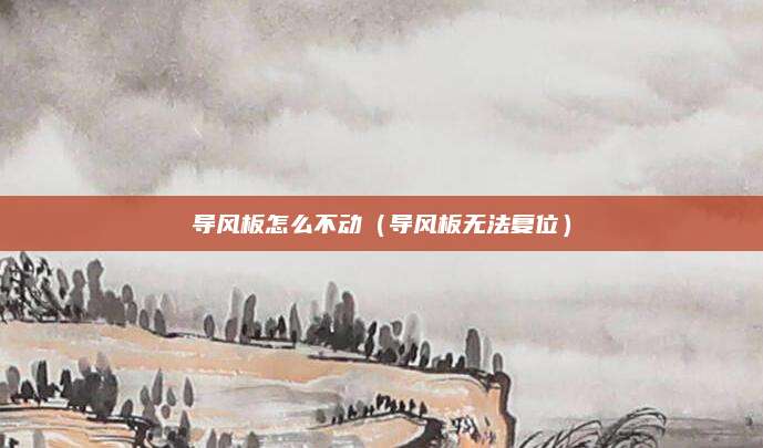 导风板怎么不动（导风板无法复位）