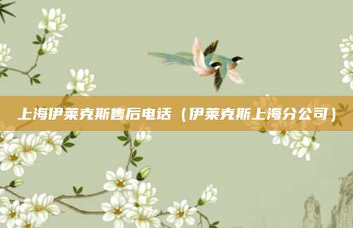上海伊莱克斯售后电话(伊莱克斯上海分公司)