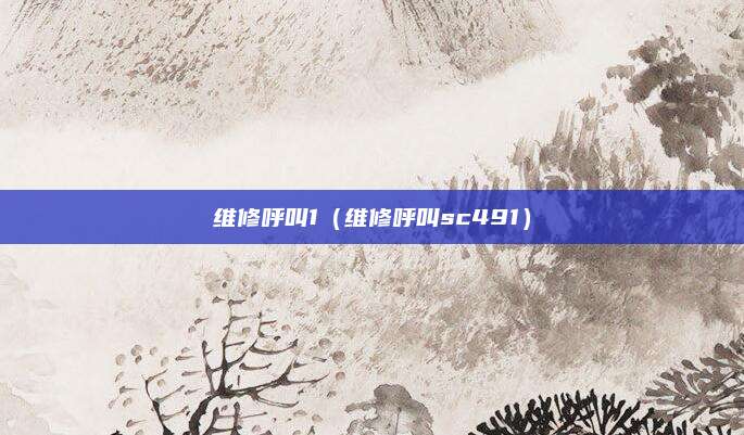 维修呼叫1(维修呼叫sc491)