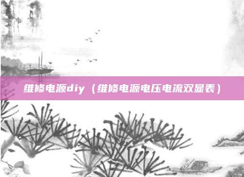 维修电源diy（维修电源电压电流双显表）
