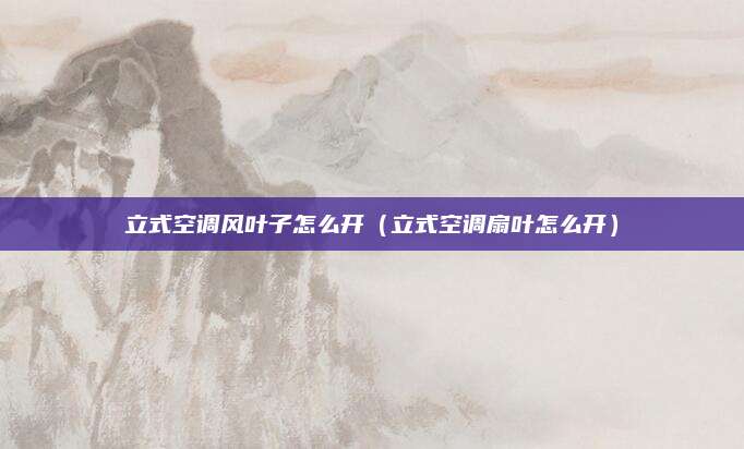 立式空调风叶子怎么开(立式空调扇叶怎么开)