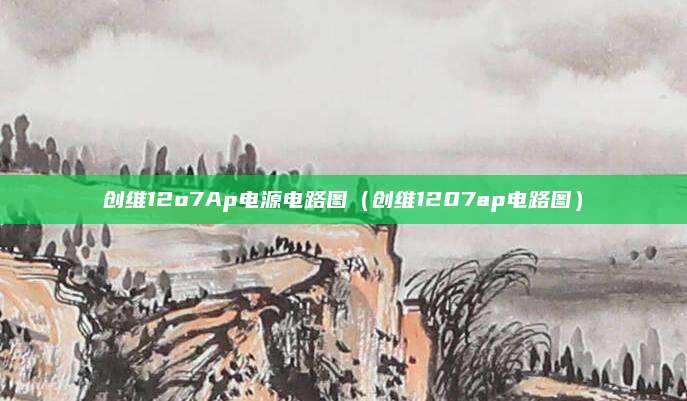 创维12o7Ap电源电路图（创维1207ap电路图）
