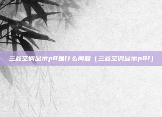 三菱空调显示p8是什么问题（三菱空调显示p81）