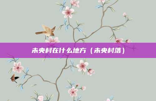 未央村在什么地方（未央村落）