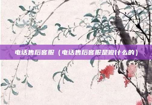 电话售后客服(电话售后客服是做什么的)