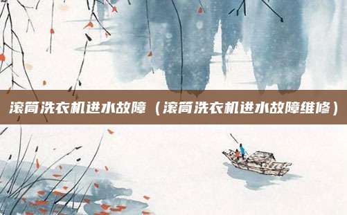 滚筒洗衣机进水故障(滚筒洗衣机进水故障维修)