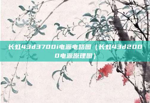 长虹43d3700i电源电路图（长虹43d2000电源原理图）