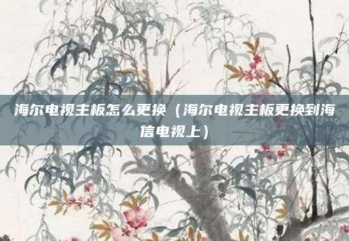 海尔电视主板怎么更换（海尔电视主板更换到海信电视上）