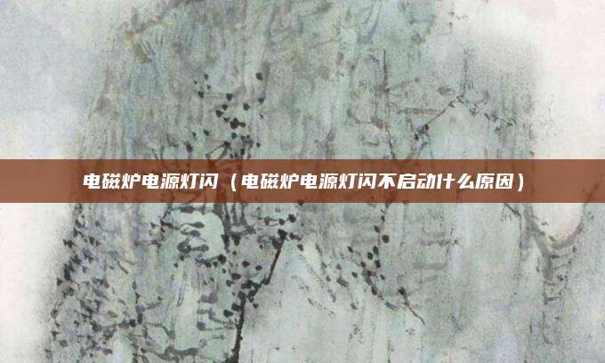 电磁炉电源灯闪(电磁炉电源灯闪不启动什么原因)