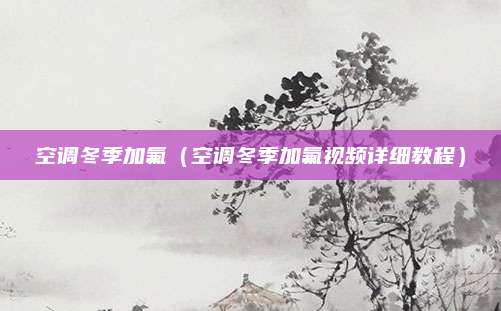 空调冬季加氟（空调冬季加氟视频详细教程）