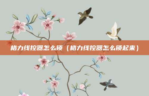 格力线控器怎么锁（格力线控器怎么锁起来）