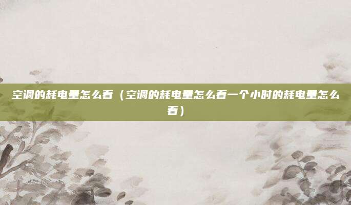 空调的耗电量怎么看（空调的耗电量怎么看一个小时的耗电量怎么看）