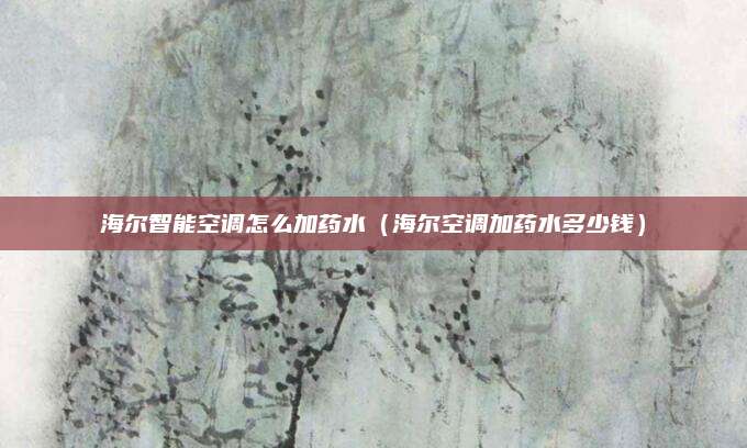 海尔智能空调怎么加药水(海尔空调加药水多少钱)