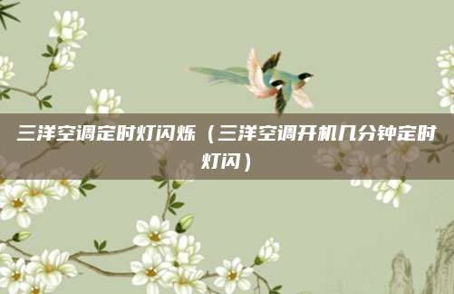 三洋空调定时灯闪烁（三洋空调开机几分钟定时灯闪）