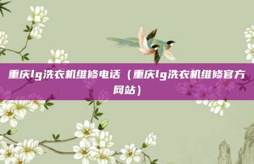 重庆lg洗衣机维修电话(重庆lg洗衣机维修官方网站)