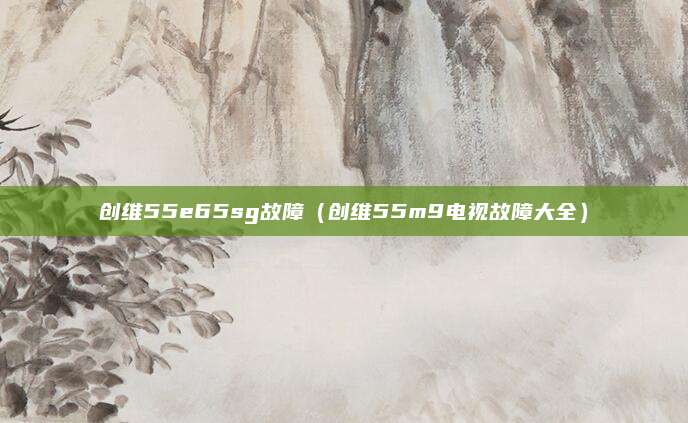 创维55e65sg故障(创维55m9电视故障大全)