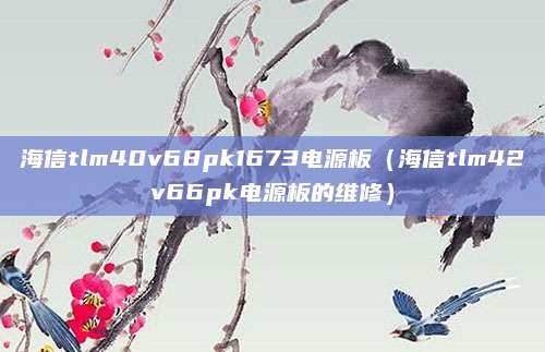 海信tlm40v68pk1673电源板（海信tlm42v66pk电源板的维修）