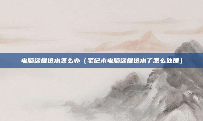 电脑键盘进水怎么办（笔记本电脑键盘进水了怎么处理）