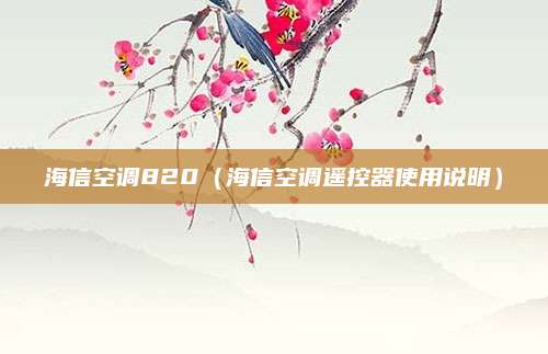 海信空调820(海信空调遥控器使用说明)