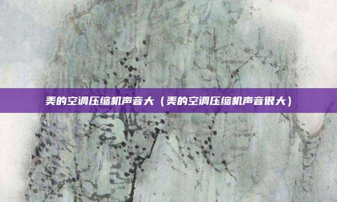 美的空调压缩机声音大（美的空调压缩机声音很大）