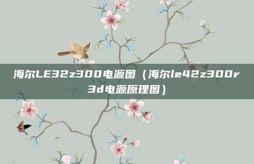海尔LE32z300电源图（海尔le42z300r3d电源原理图）