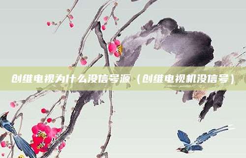 创维电视为什么没信号源（创维电视机没信号）