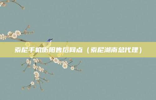 索尼手机衡阳售后网点（索尼湖南总代理）