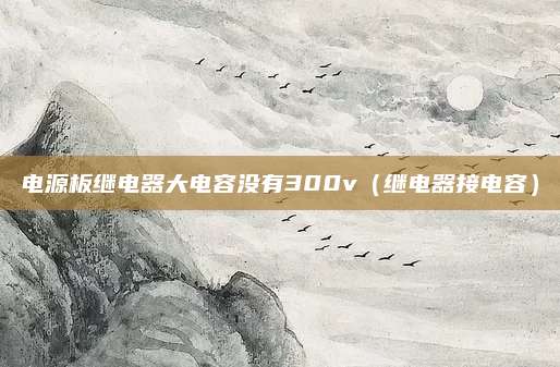 电源板继电器大电容没有300v（继电器接电容）