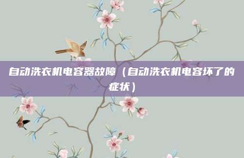 自动洗衣机电容器故障(自动洗衣机电容坏了的症状)