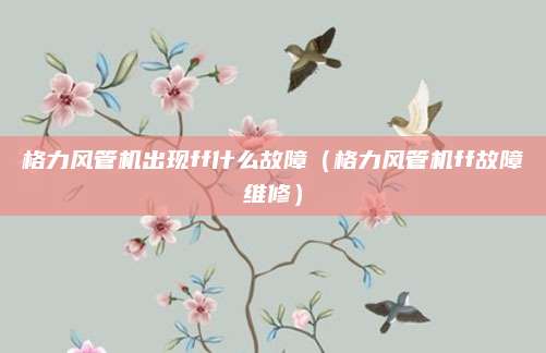 格力风管机出现ff什么故障（格力风管机ff故障维修）
