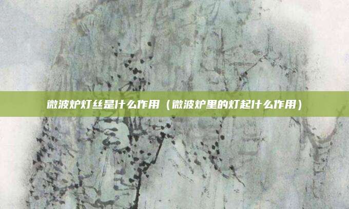 微波炉灯丝是什么作用（微波炉里的灯起什么作用）