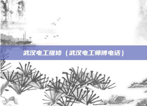 武汉电工维修（武汉电工师傅电话）