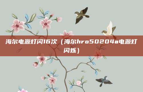 海尔电源灯闪16次（海尔hro50204a电源灯闪烁）