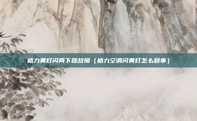 格力黄灯闪两下啥故障（格力空调闪黄灯怎么回事）