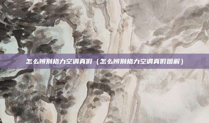 怎么辨别格力空调真假(怎么辨别格力空调真假图解)